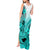 Hawaii Tank Maxi Dress Polynesian Shark Tattoo With Plumeria Turquoise Gradient LT14 - Polynesian Pride