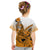 Hawaii Kid T Shirt Polynesian Shark Tattoo With Plumeria Orange Gradient LT14 - Polynesian Pride