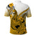 Hawaii Polo Shirt Polynesian Shark Tattoo With Plumeria Gold Gradient LT14 - Polynesian Pride