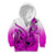 Hawaii Kid Hoodie Polynesian Shark Tattoo With Plumeria Pink Gradient LT14 - Polynesian Pride