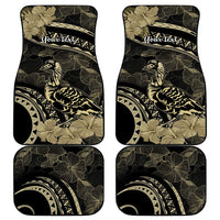 Personalised Hawaii Nene Goose Car Mats Hawaiian Map Hibiscus Polynesian Art - Beige