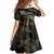 Personalised Hawaii Nene Goose Kid Short Sleeve Dress Hawaiian Map Hibiscus Polynesian Art - Beige