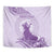 Personalised Hawaii Monk Seal Tapestry Polynesian Tattoo With Tropical Flowers - Purple Pastel