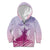 Personalised Hawaii Monk Seal Kid Hoodie Polynesian Tattoo With Tropical Flowers - Purple Gradient
