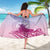 Personalised Hawaii Monk Seal Sarong Polynesian Tattoo With Tropical Flowers - Purple Gradient