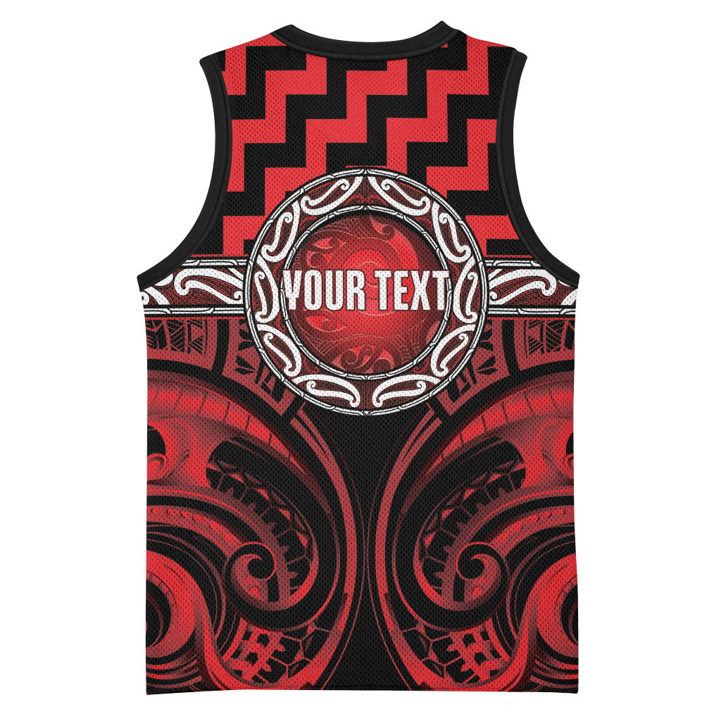 Aotearoa Ngapuhi Personalised Basketball Jersey Maori Iwi Poutama Puhoro Tattoo