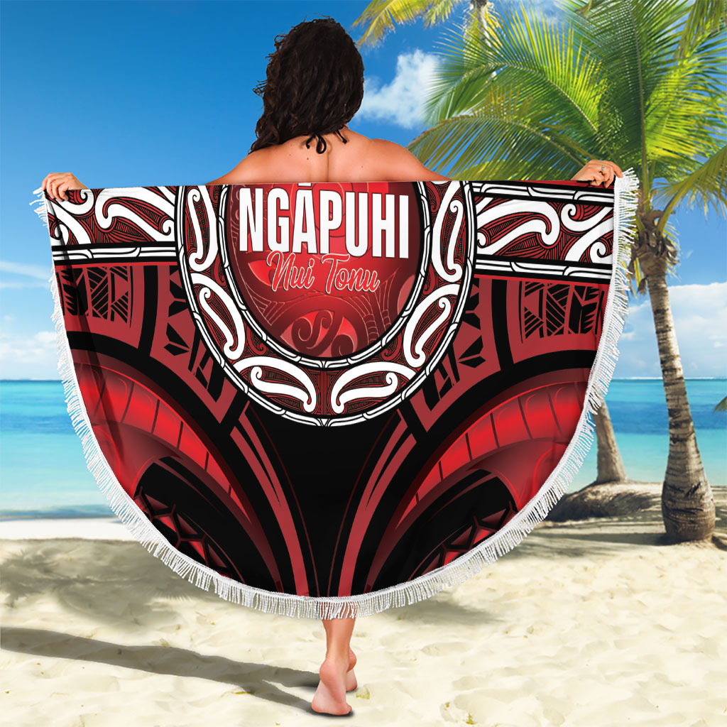 Aotearoa Ngapuhi Beach Blanket Maori Iwi Poutama Puhoro Tattoo