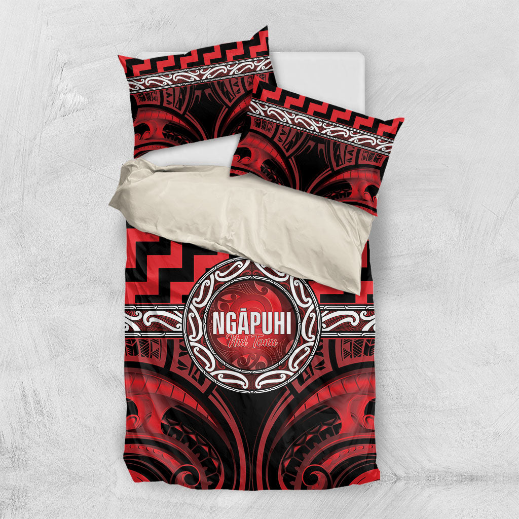 Aotearoa Ngapuhi Bedding Set Maori Iwi Poutama Puhoro Tattoo