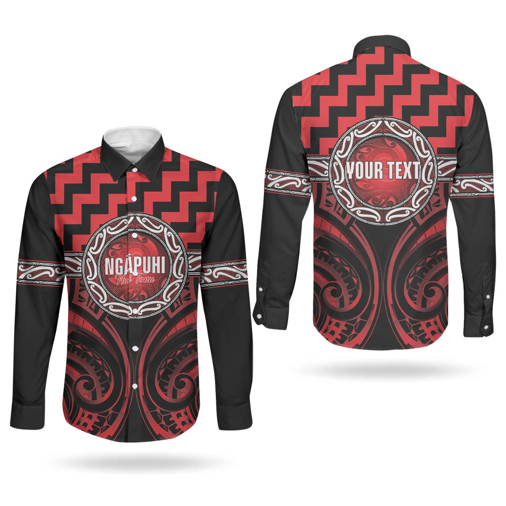 Aotearoa Ngapuhi Personalised Couples Matching Summer Maxi Dress and Long Sleeve Button Shirt Maori Iwi Poutama Puhoro Tattoo