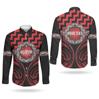 Aotearoa Ngapuhi Personalised Couples Matching Tank Maxi Dress and Long Sleeve Button Shirt Maori Iwi Poutama Puhoro Tattoo