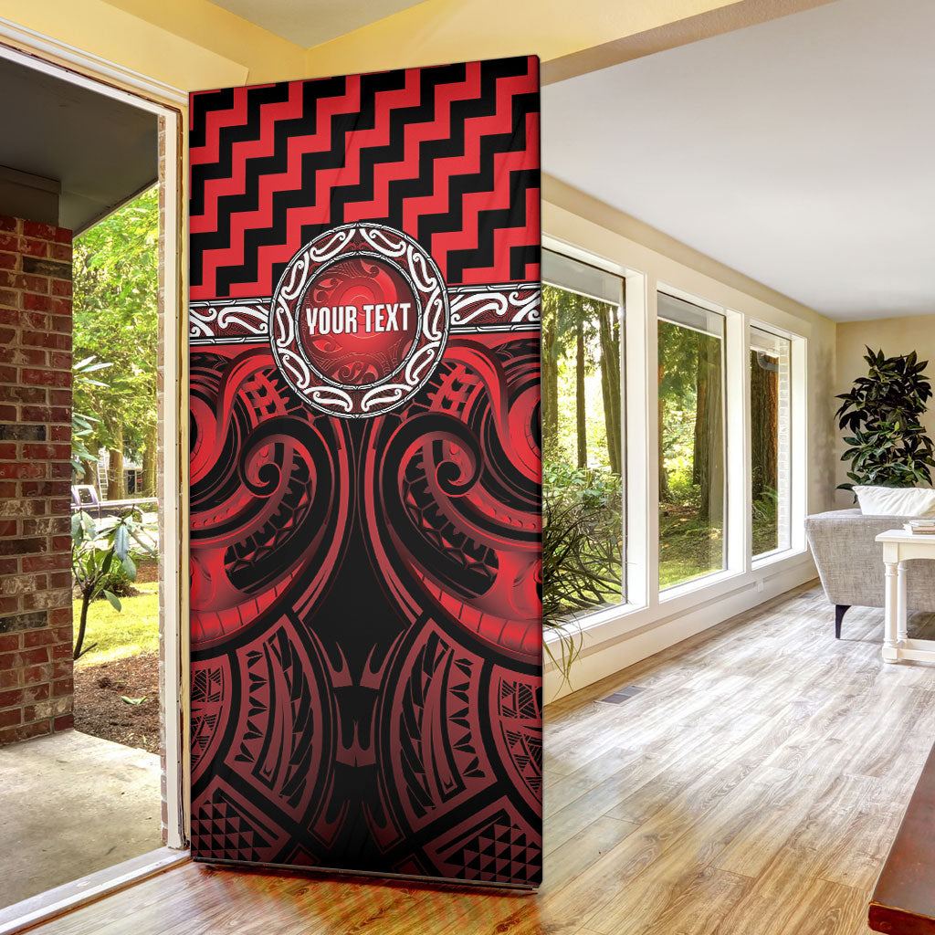 Aotearoa Ngapuhi Personalised Door Cover Maori Iwi Poutama Puhoro Tattoo