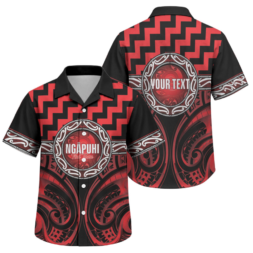Aotearoa Ngapuhi Personalised Family Matching Off Shoulder Short Dress and Hawaiian Shirt Maori Iwi Poutama Puhoro Tattoo