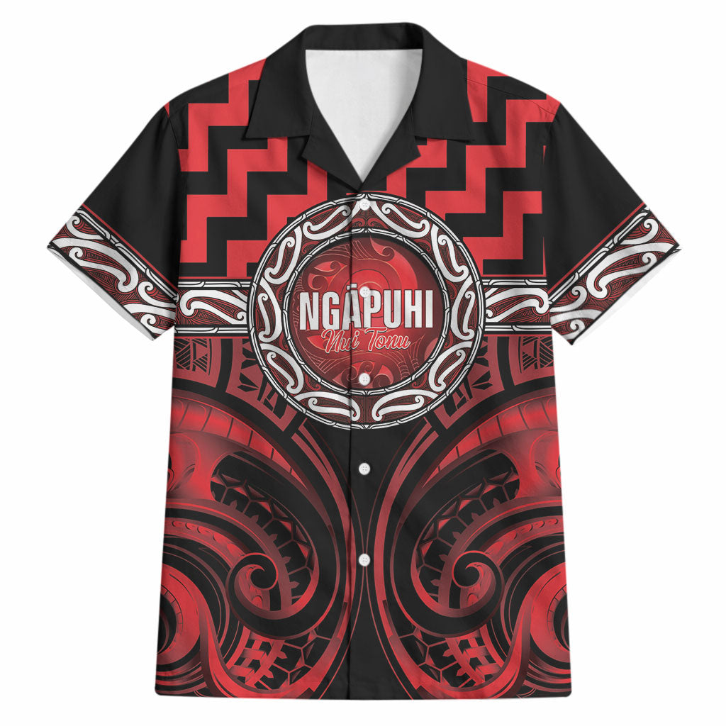 Aotearoa Ngapuhi Personalised Hawaiian Shirt Maori Iwi Poutama Puhoro Tattoo