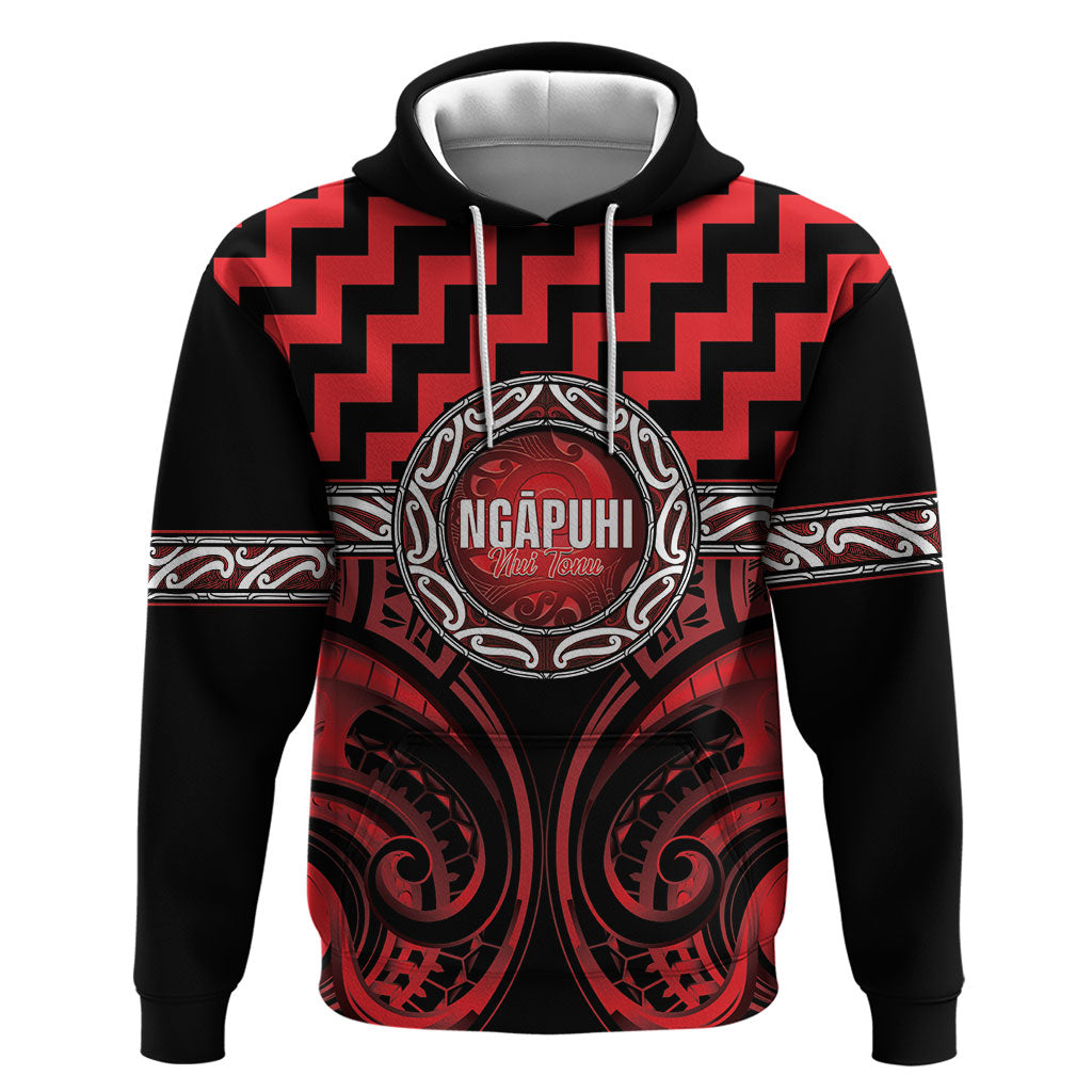 Aotearoa Ngapuhi Personalised Hoodie Maori Iwi Poutama Puhoro Tattoo
