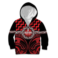 Aotearoa Ngapuhi Personalised Kid Hoodie Maori Iwi Poutama Puhoro Tattoo