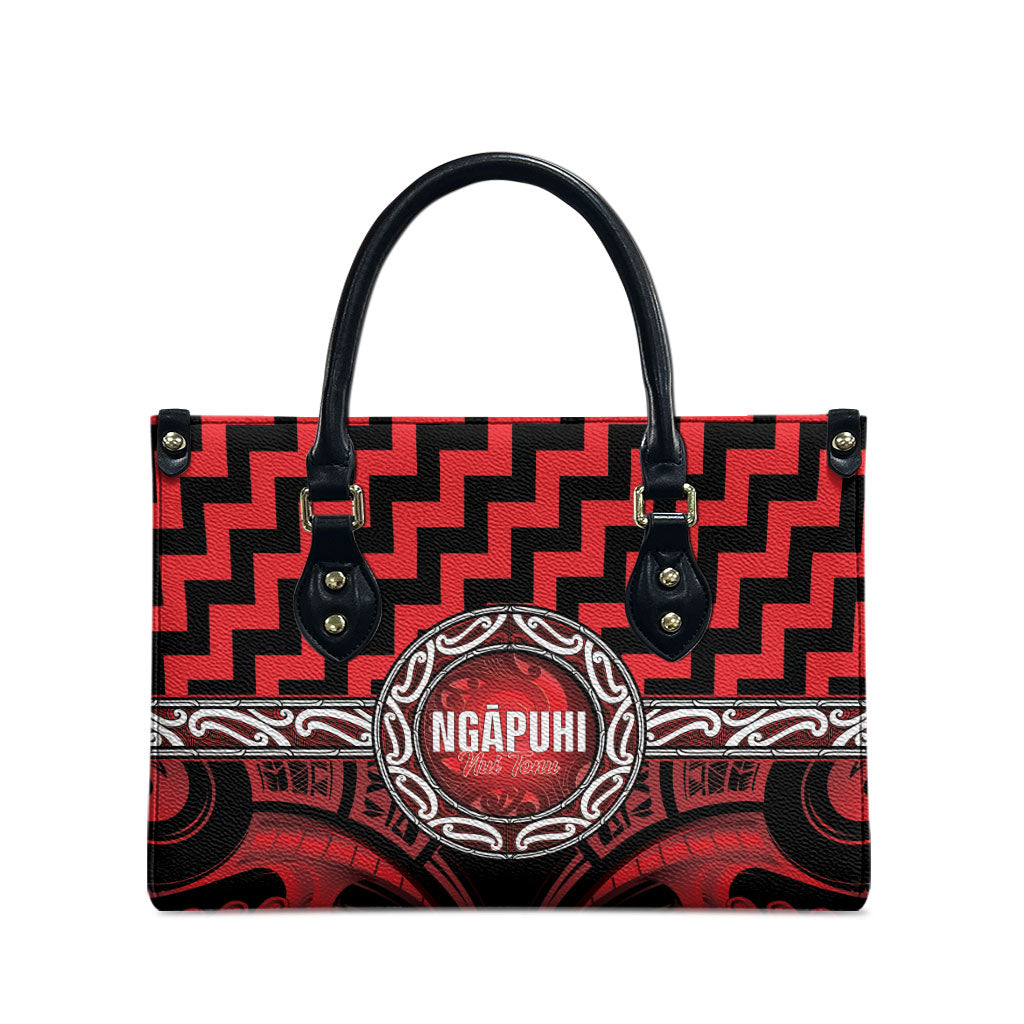 Aotearoa Ngapuhi Leather Bag Maori Iwi Poutama Puhoro Tattoo