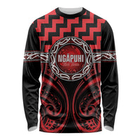 Aotearoa Ngapuhi Personalised Long Sleeve Shirt Maori Iwi Poutama Puhoro Tattoo