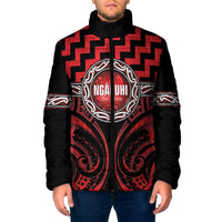 Aotearoa Ngapuhi Personalised Padded Jacket Maori Iwi Poutama Puhoro Tattoo