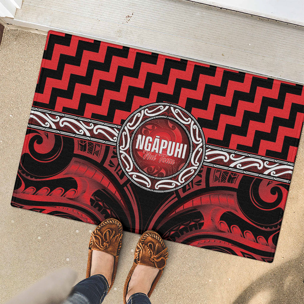 Aotearoa Ngapuhi Rubber Doormat Maori Iwi Poutama Puhoro Tattoo