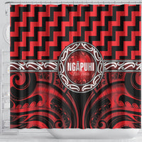 Aotearoa Ngapuhi Shower Curtain Maori Iwi Poutama Puhoro Tattoo