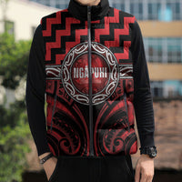 Aotearoa Ngapuhi Personalised Sleeveless Puffer Jacket Maori Iwi Poutama Puhoro Tattoo