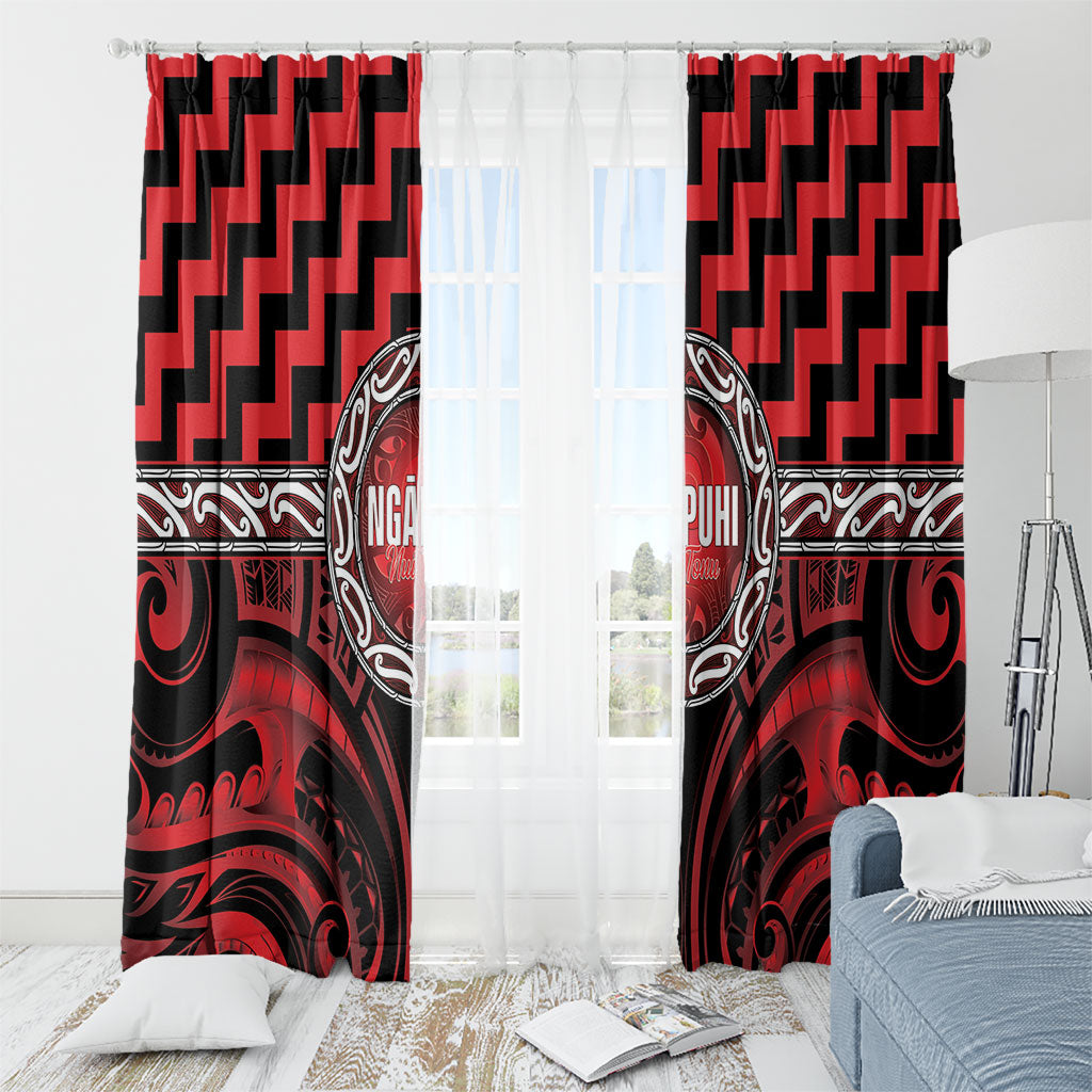 Aotearoa Ngapuhi Window Curtain Maori Iwi Poutama Puhoro Tattoo