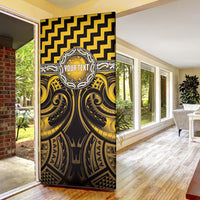 Aotearoa Ngati Porou Personalised Door Cover Maori Iwi Poutama Puhoro Tattoo