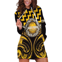 Aotearoa Ngati Porou Personalised Hoodie Dress Maori Iwi Poutama Puhoro Tattoo