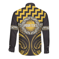 Aotearoa Ngati Porou Personalised Long Sleeve Button Shirt Maori Iwi Poutama Puhoro Tattoo