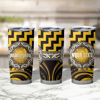 Aotearoa Ngati Porou Personalised Tumbler Cup Maori Iwi Poutama Puhoro Tattoo