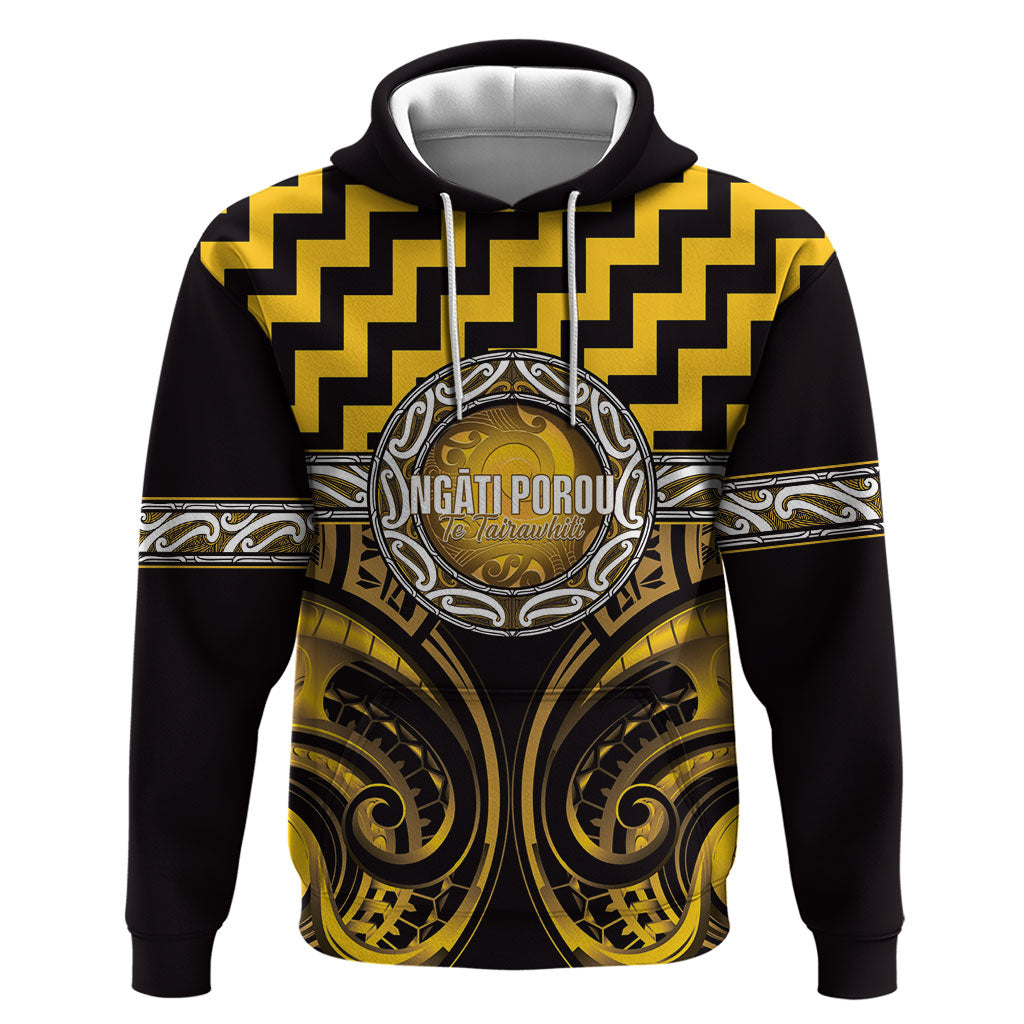 Aotearoa Ngati Porou Personalised Zip Hoodie Maori Iwi Poutama Puhoro Tattoo