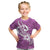 Polynesia Kid T Shirt Plumeria With Tribal Pattern Pink Pastel Vibes LT14 Pink - Polynesian Pride