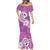 Polynesia Mermaid Dress Plumeria With Tribal Pattern Pink Pastel Vibes LT14 - Polynesian Pride