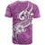 Polynesia T Shirt Plumeria With Tribal Pattern Pink Pastel Vibes LT14 - Polynesian Pride