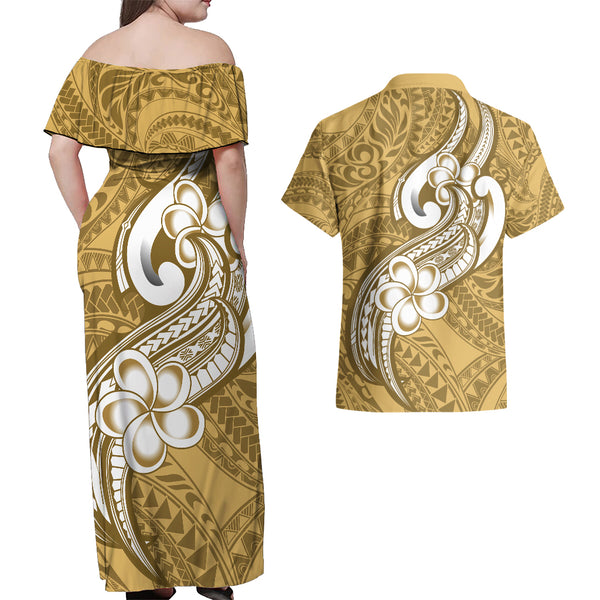 Polynesia Mermaid Dress Plumeria With Tribal Pattern Blue Pastel Vibes LT14 main image 1