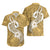 Polynesia Hawaiian Shirt Plumeria With Tribal Pattern Yellow Pastel Vibes LT14 - Polynesian Pride