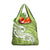 Polynesia Grocery Bag Plumeria With Tribal Pattern Green Pastel
