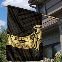 Gold Black Polynesia Hibiscus Plumeria Tattoo Garden Flag