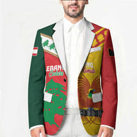 Custom Rugby Papua New Guinea and Lebanon Blazer PNG Kumuls Cedars Together