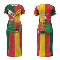 Custom Rugby Papua New Guinea and Lebanon Couples Matching Short Sleeve Bodycon Dress and Hawaiian Shirt PNG Kumuls Cedars Together