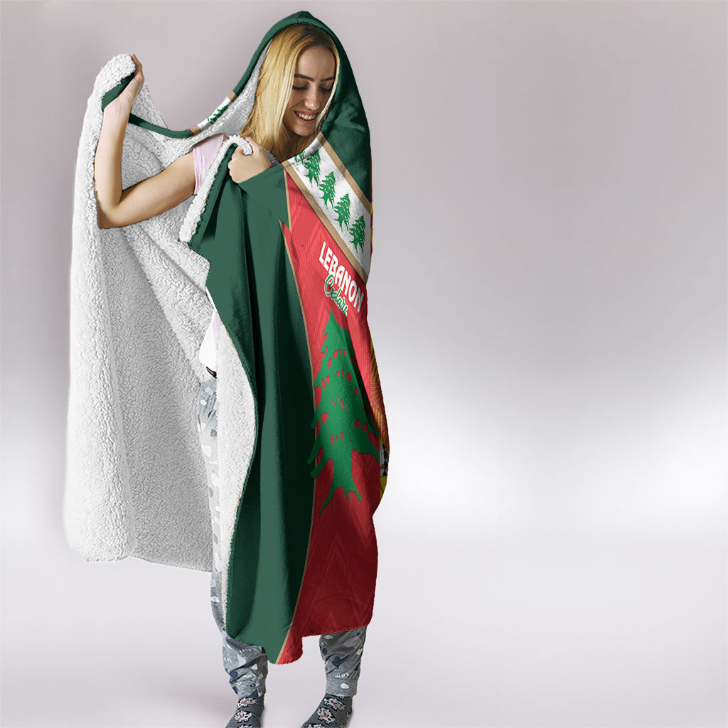 Rugby Papua New Guinea and Lebanon Hooded Blanket PNG Kumuls Cedars Together