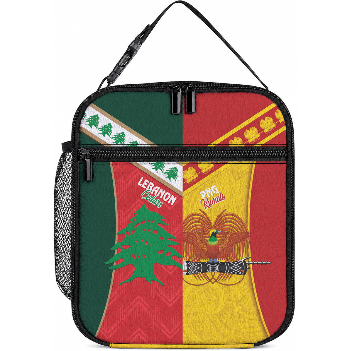 Rugby Papua New Guinea and Lebanon Lunch Bag PNG Kumuls Cedars Together