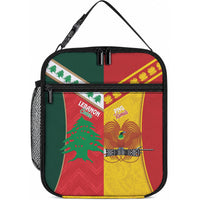 Rugby Papua New Guinea and Lebanon Lunch Bag PNG Kumuls Cedars Together