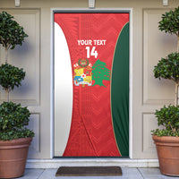 Custom Rugby Tonga and Lebanon Door Cover Mate Maa Tonga Cedars Together