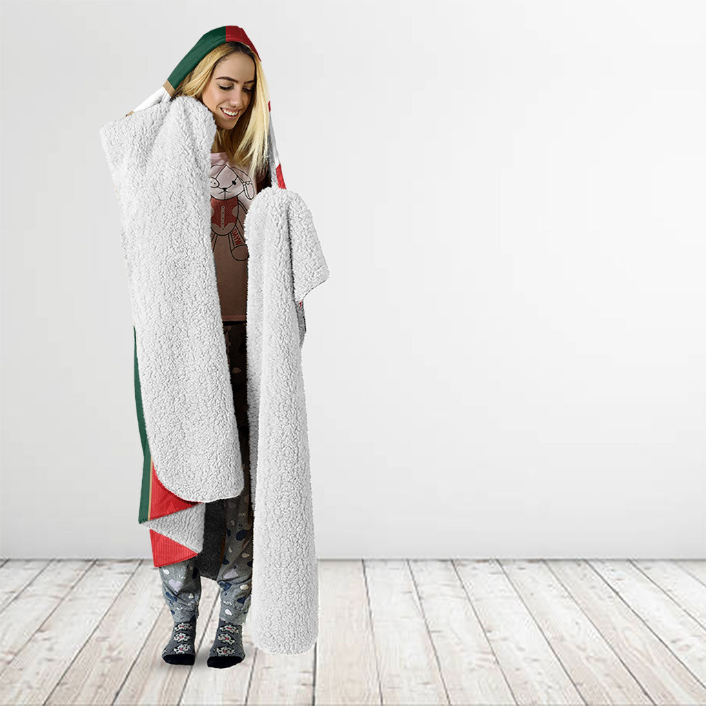 Rugby Tonga and Lebanon Hooded Blanket Mate Maa Tonga Cedars Together