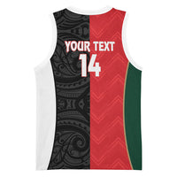 Custom Rugby New Zealand and Lebanon Basketball Jersey All Black Cedars Together