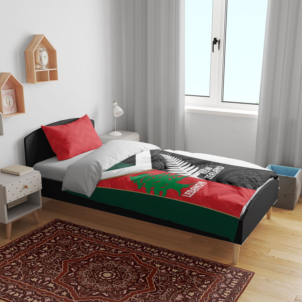Rugby New Zealand and Lebanon Bedding Set All Black Cedars Together