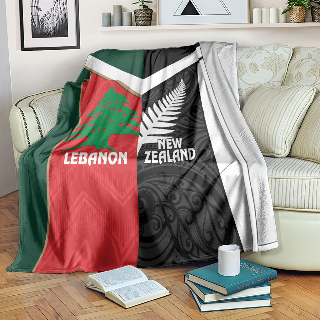 Rugby New Zealand and Lebanon Blanket All Black Cedars Together LT14 Multicolor - Polynesian Pride