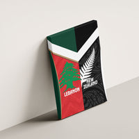 Rugby New Zealand and Lebanon Canvas Wall Art All Black Cedars Together