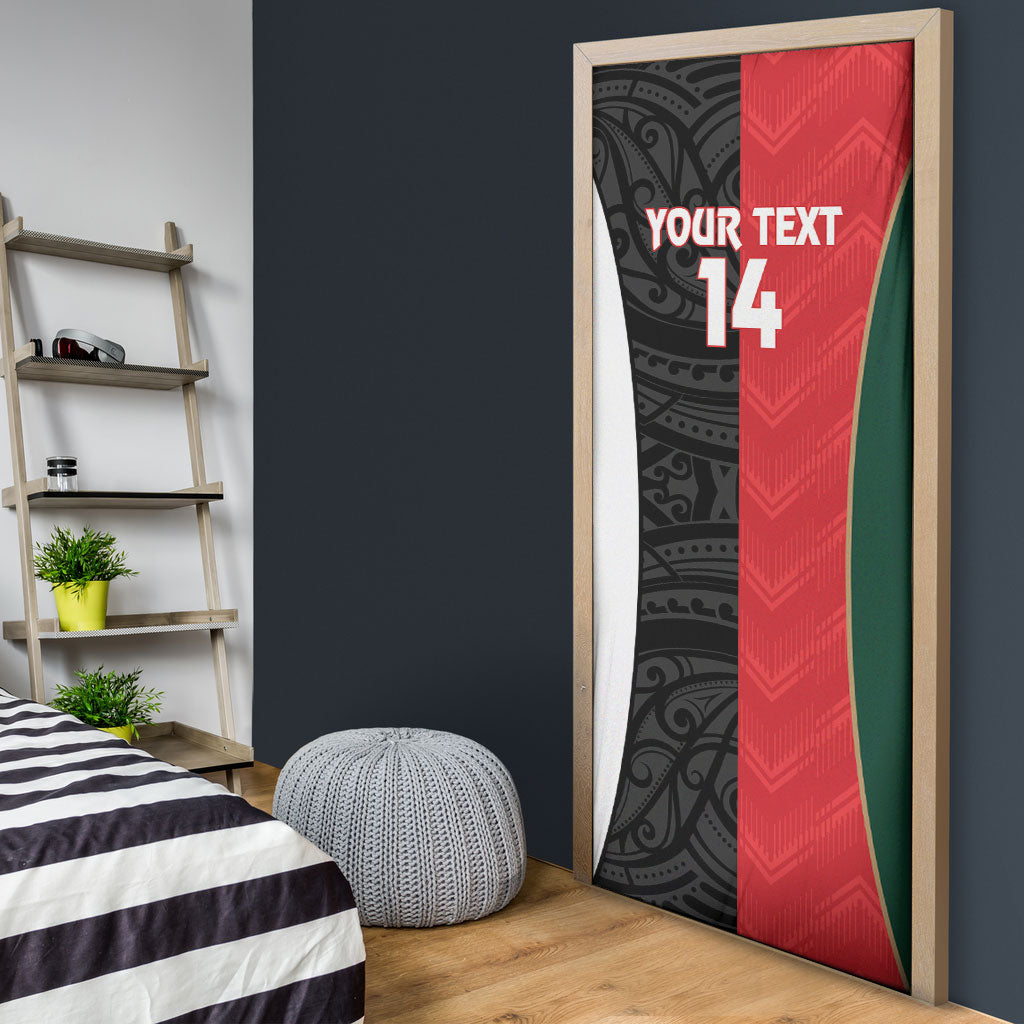 Custom Rugby New Zealand and Lebanon Door Cover All Black Cedars Together